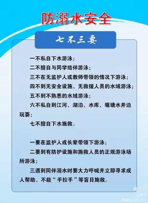 防溺水口诀七句图标