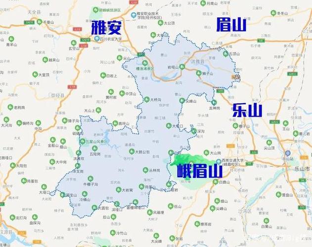 洪雅河流域地图全图