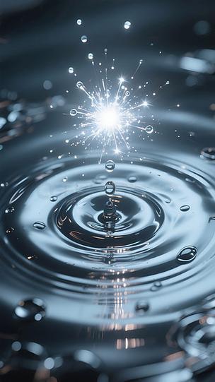 雨滴落在水里的声音