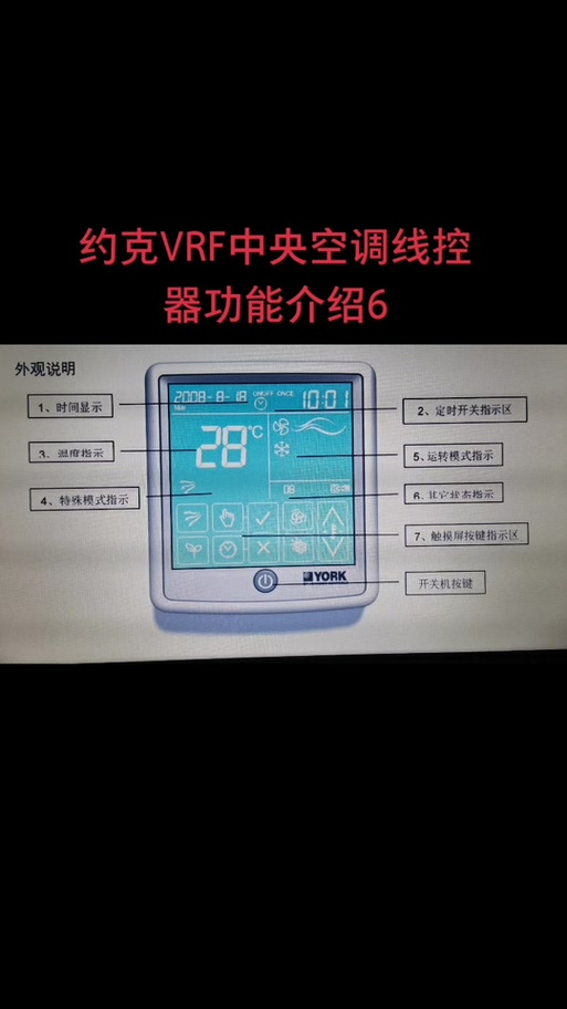 约克空调面板图解