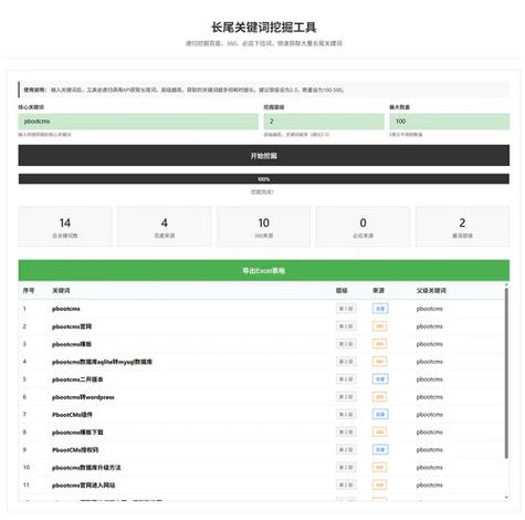 免费关键词挖掘工具