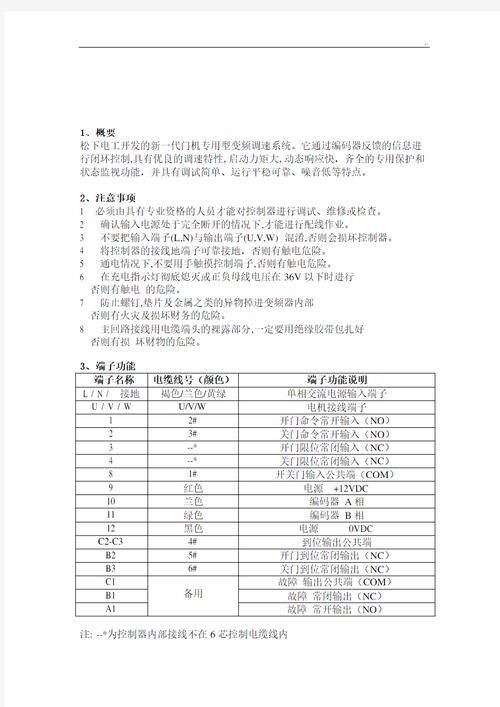 松下门机开关门速度调试