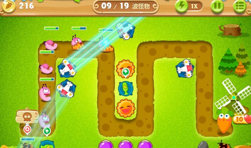 保卫萝卜第30关怎么过图解法截图