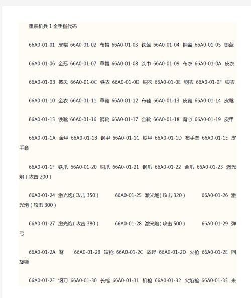 重装机兵4金手指大全缩略图