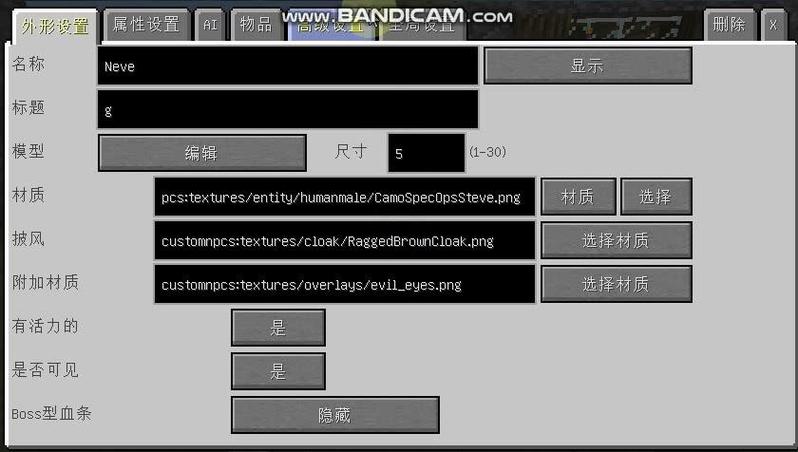 我的世界自定义NPCmod