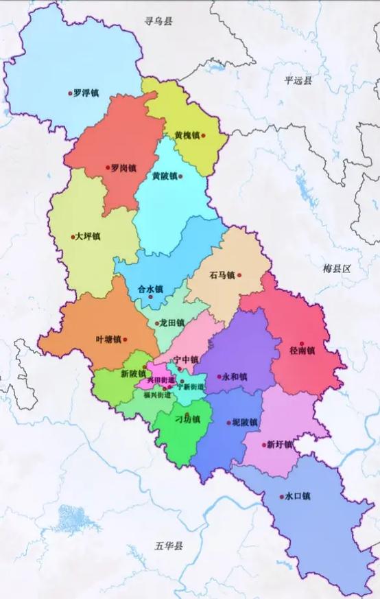 广东省梅州市兴宁市地图