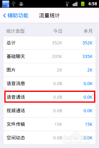 语音聊天需要多少流量截图