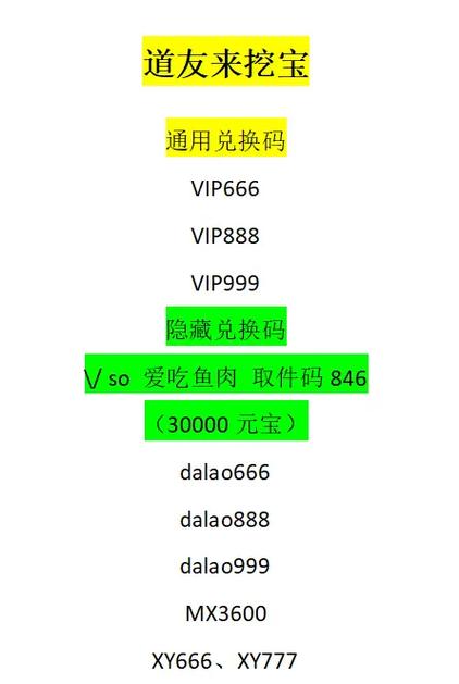 vip888等其他礼包码