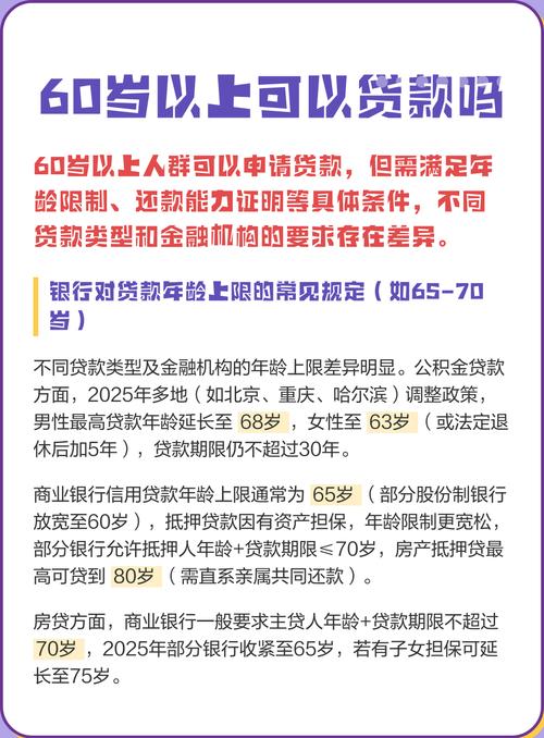60岁以上可以贷款吗