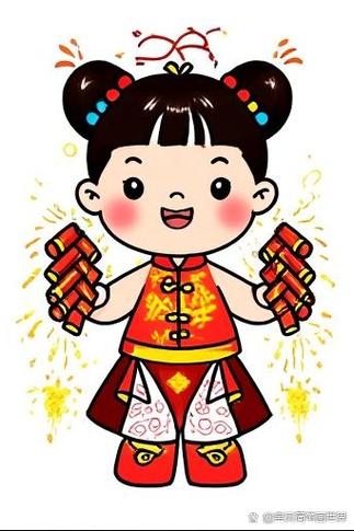 7岁～12岁画春节