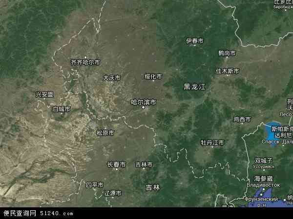 黑龙江省卫星地图高清