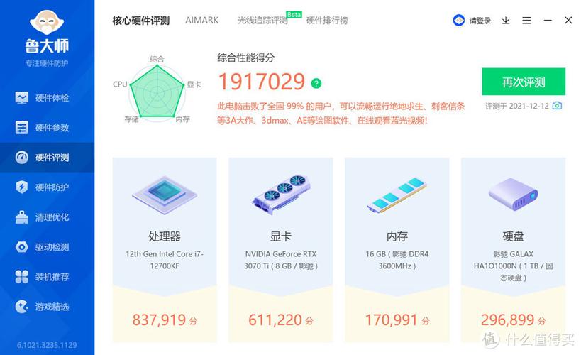 鲁大师估算整机功耗视频截图
