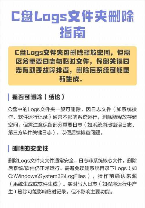 c盘里的logs能删除吗