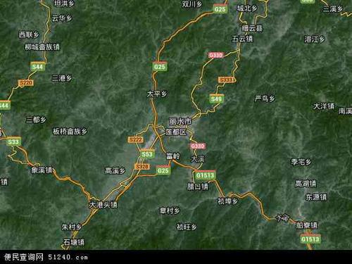 莲都区社区划分图