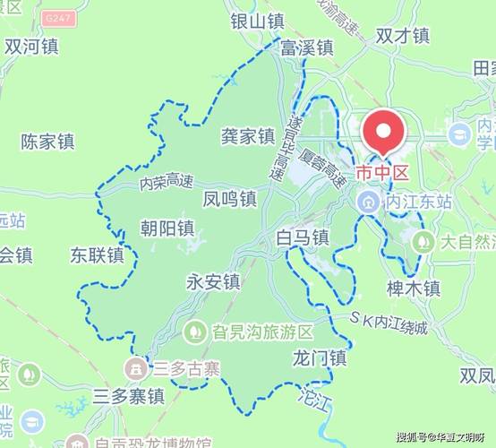 四川内江市地图全图图标
