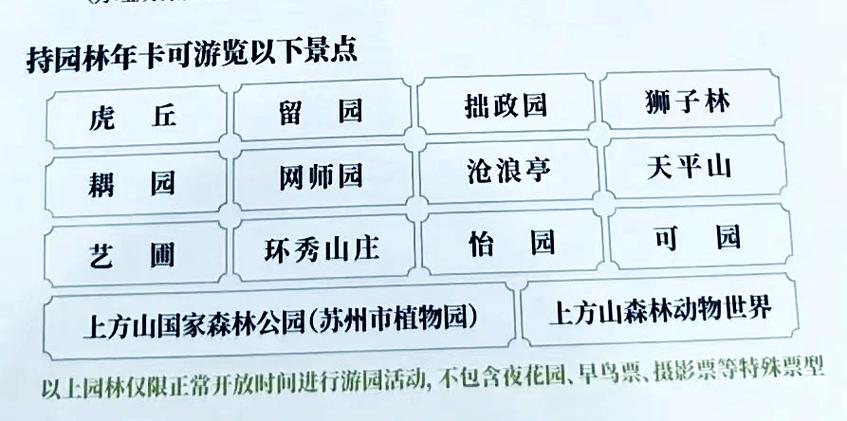 苏州园林一卡通价格