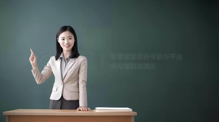 讲台前的女教师老师像素