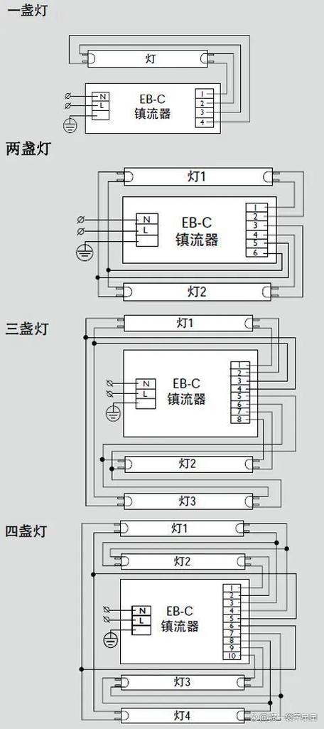 灯管整流器连接示意图