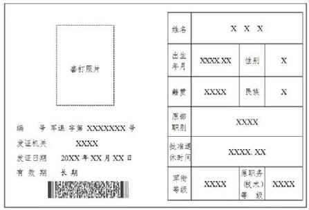 《军官退休证》截图