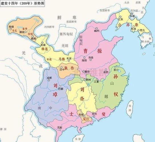 三国志13各势力势力关系缩略图