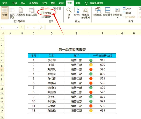 表格如何去掉网格线