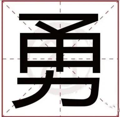 勇字下面是刀吗