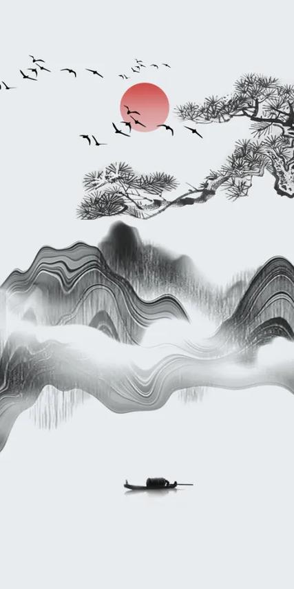 古风背景墙图片