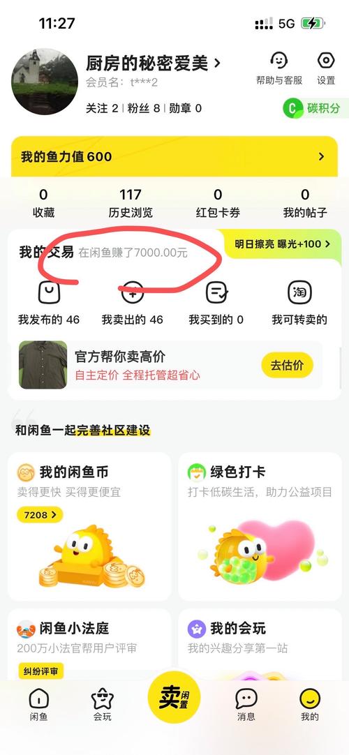 闲鱼收益在哪里可以看到图标