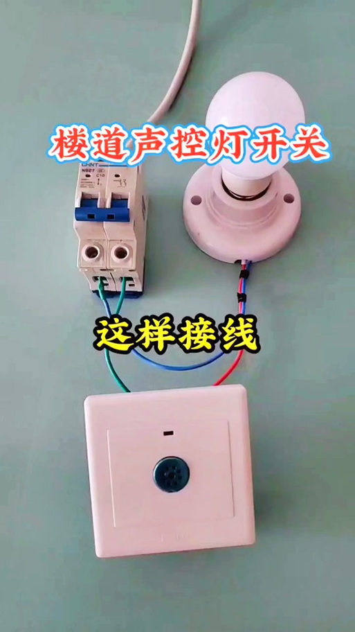 声控开关两根线接线图