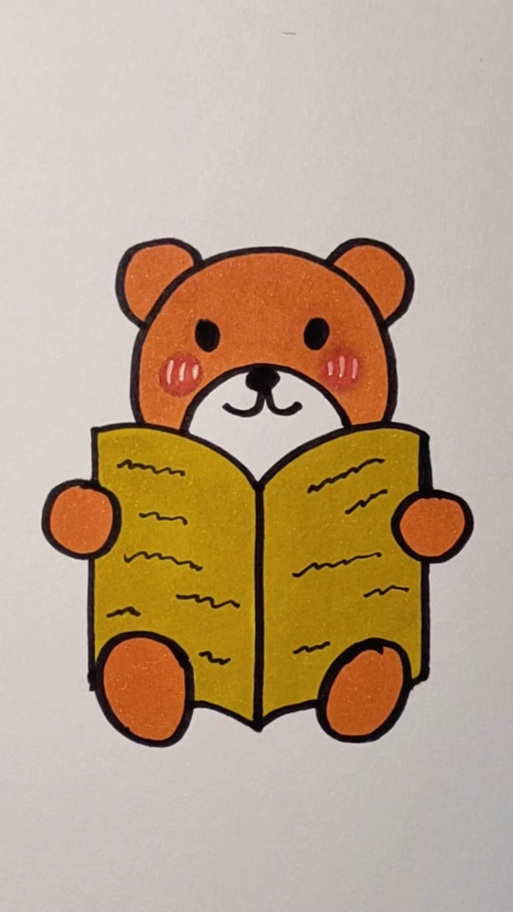 可爱小熊绘画