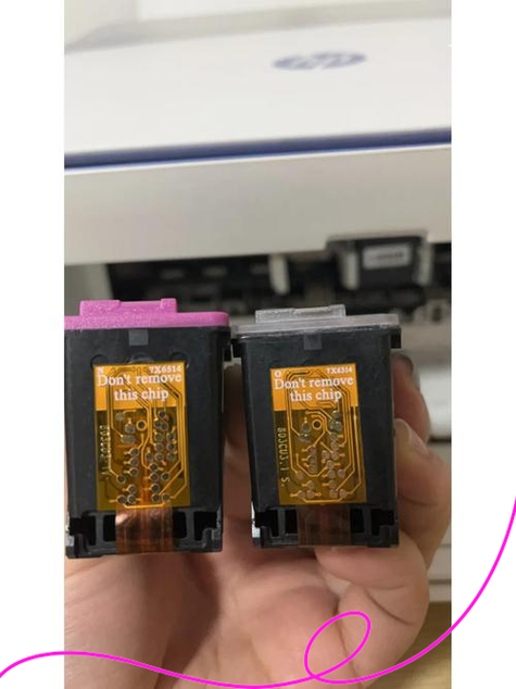 惠普803彩色墨盒加墨图解截图