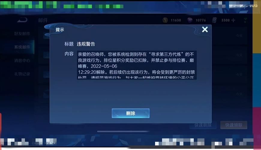 王者代练会封号多久图标
