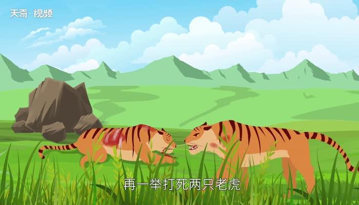 两只老虎的四字成语