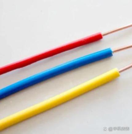 蓝色绿色黄绿色电线图标