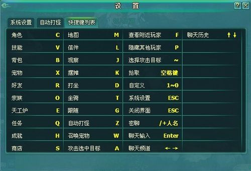 传奇快捷键大全(图片)