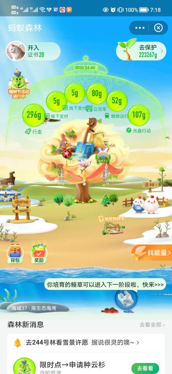 蚂蚁森林能量一周能被复活一次吗截图