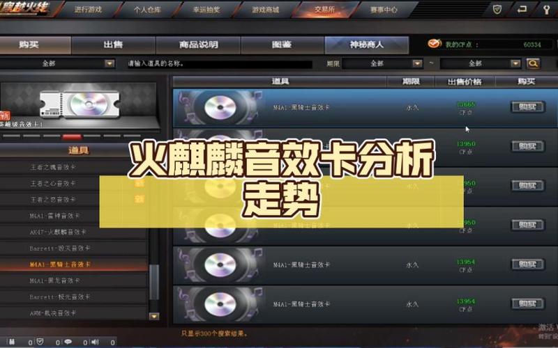 穿越火线雷神音效卡在交易所多少钱
