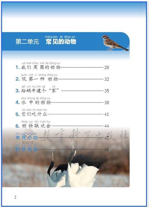 教科版小学科学目录缩略图