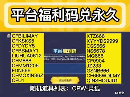 2026兑换码(永久)穿越火线