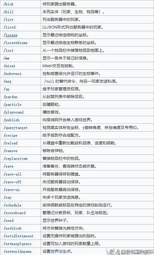命令方块文字指令
