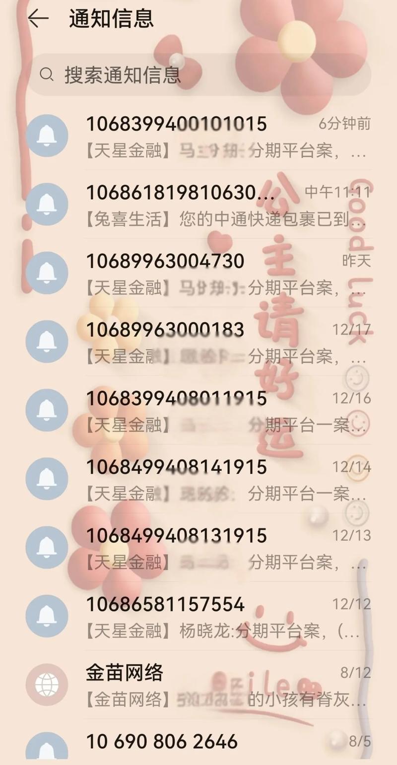 天星金融1068发的短信