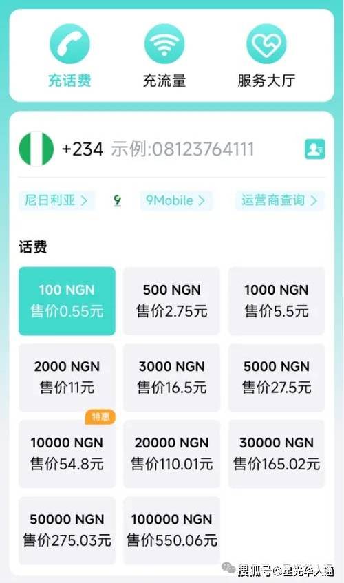 尼日利亚手机卡包流量