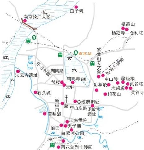 南京地图旅游景点大全图标