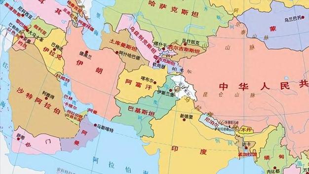 伊朗中国地图