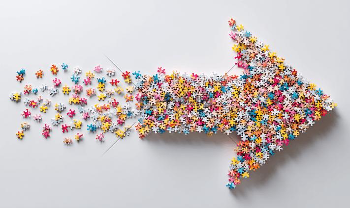 7个碎片拼出5个相同箭头
