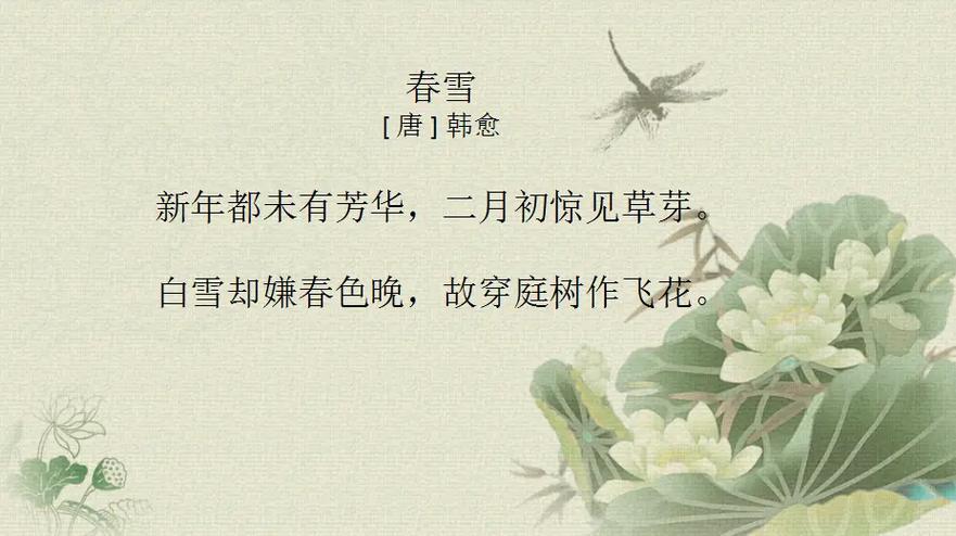 春雪最好的三首诗