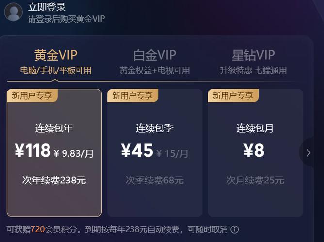 爱奇艺tv版会员价格游戏截图