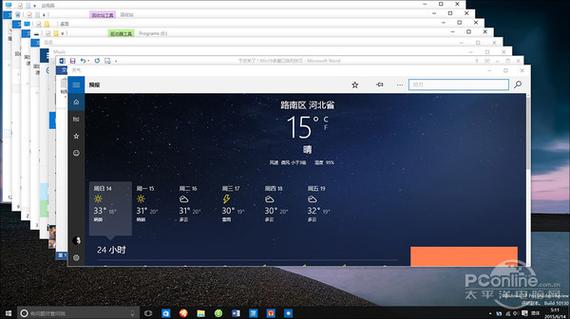堆叠显示窗口,并排显示窗口图标