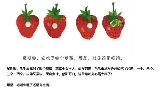 毛毛虫吃东西的故事