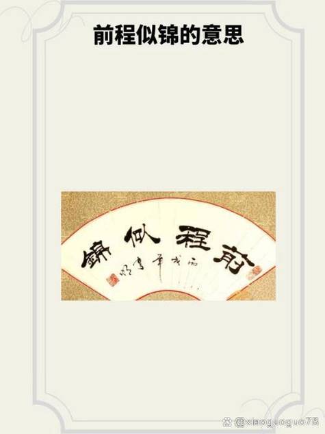 似锦前程的意思